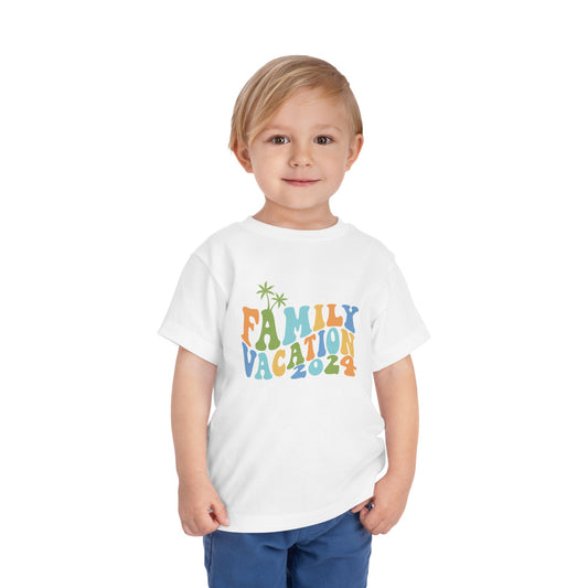 Family Vacation 2024 Matching Toddler Short Sleeve Tee
