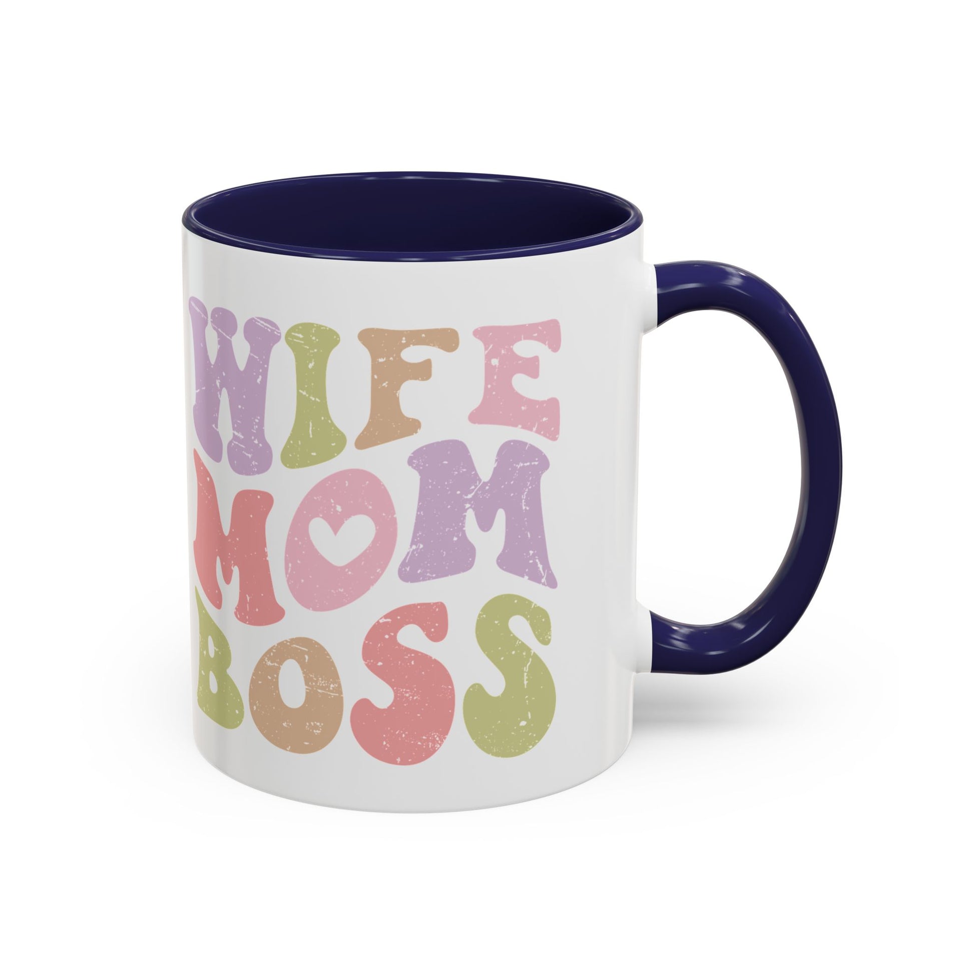 Wife Mom Boss Accent Coffee Mug, 11oz