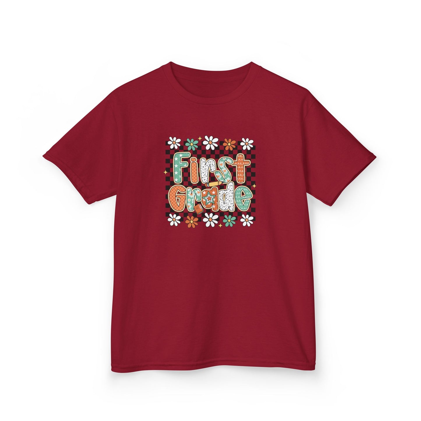 Youth First Grade Tee, Kids T-Shirt, Back to School Shirt, Educational Kids Clothing, Boys and Girls First Day of School Top