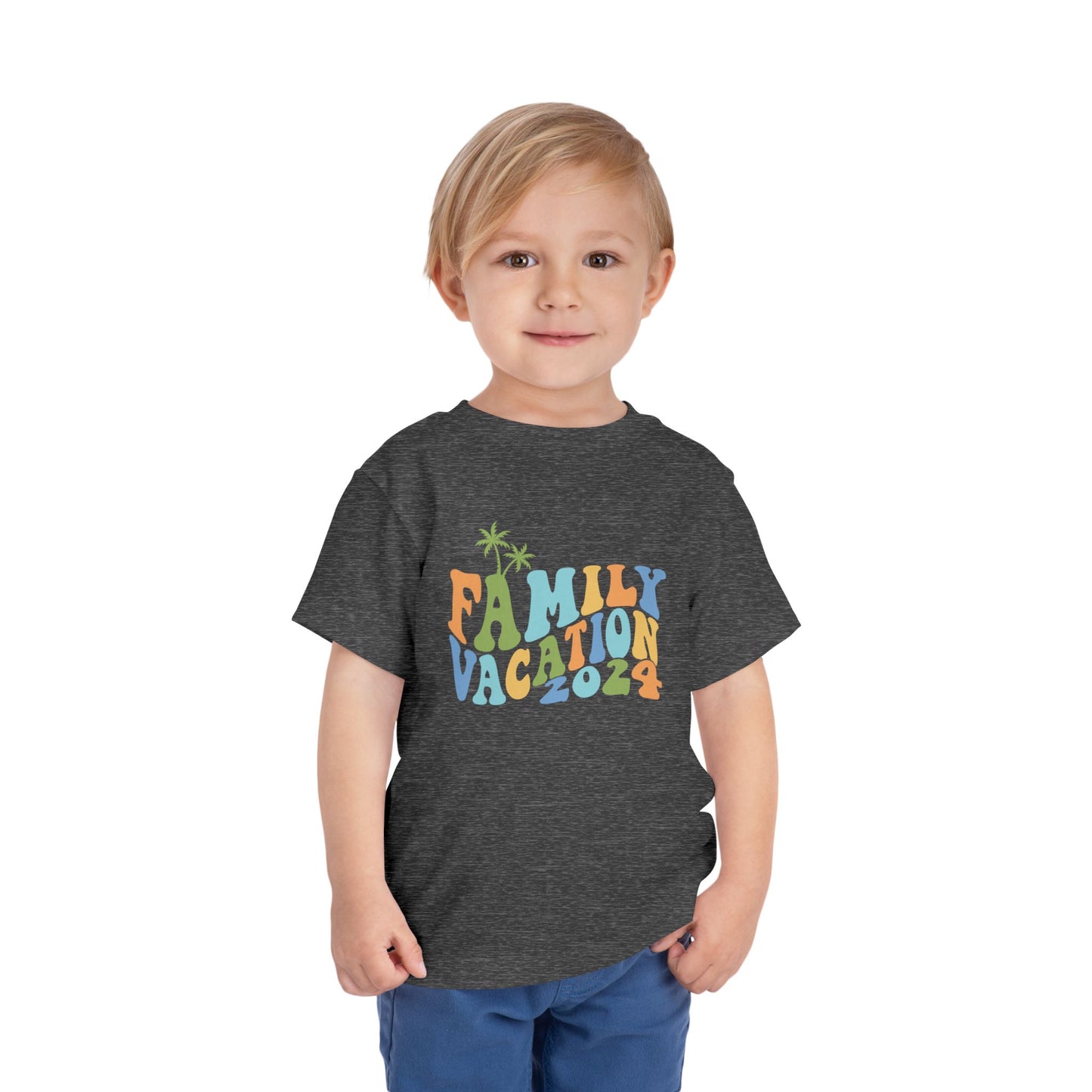 Family Vacation 2024 Matching Toddler Short Sleeve Tee