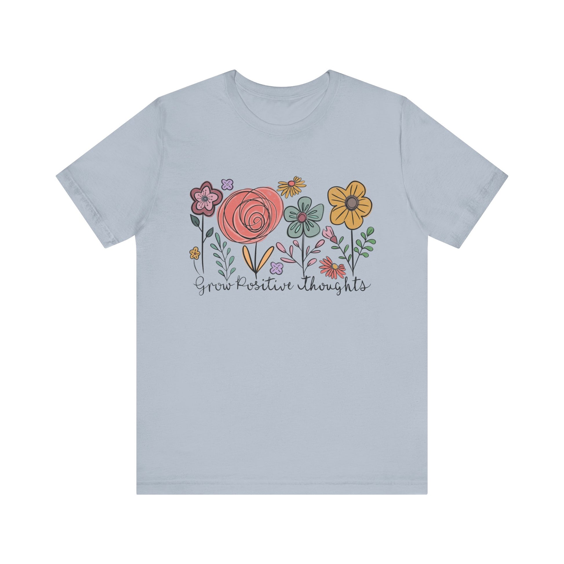 Grow Positive Thoughts Floral T-Shirt
