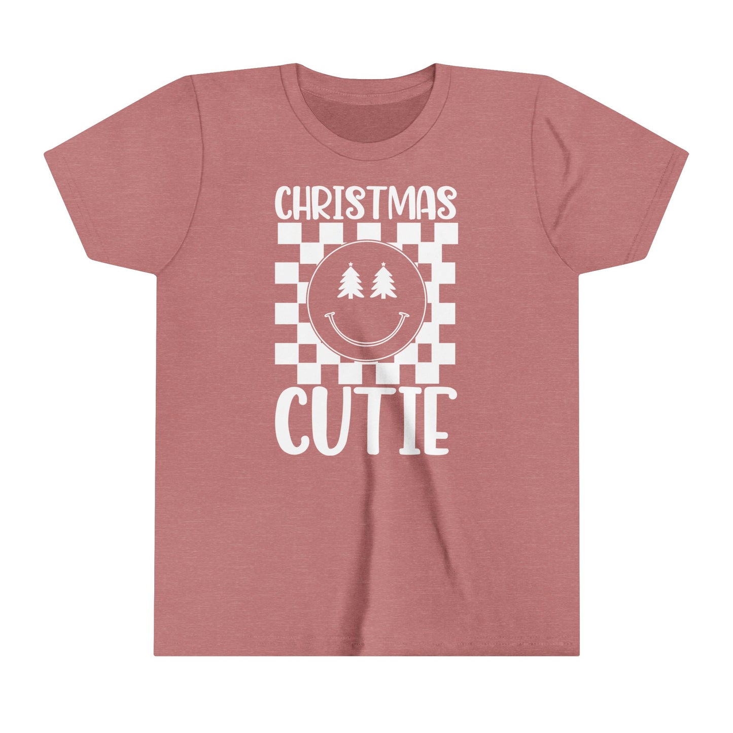 Christmas Cutie Youth Short Sleeve Tee/Retro Christmas Kids shirt
