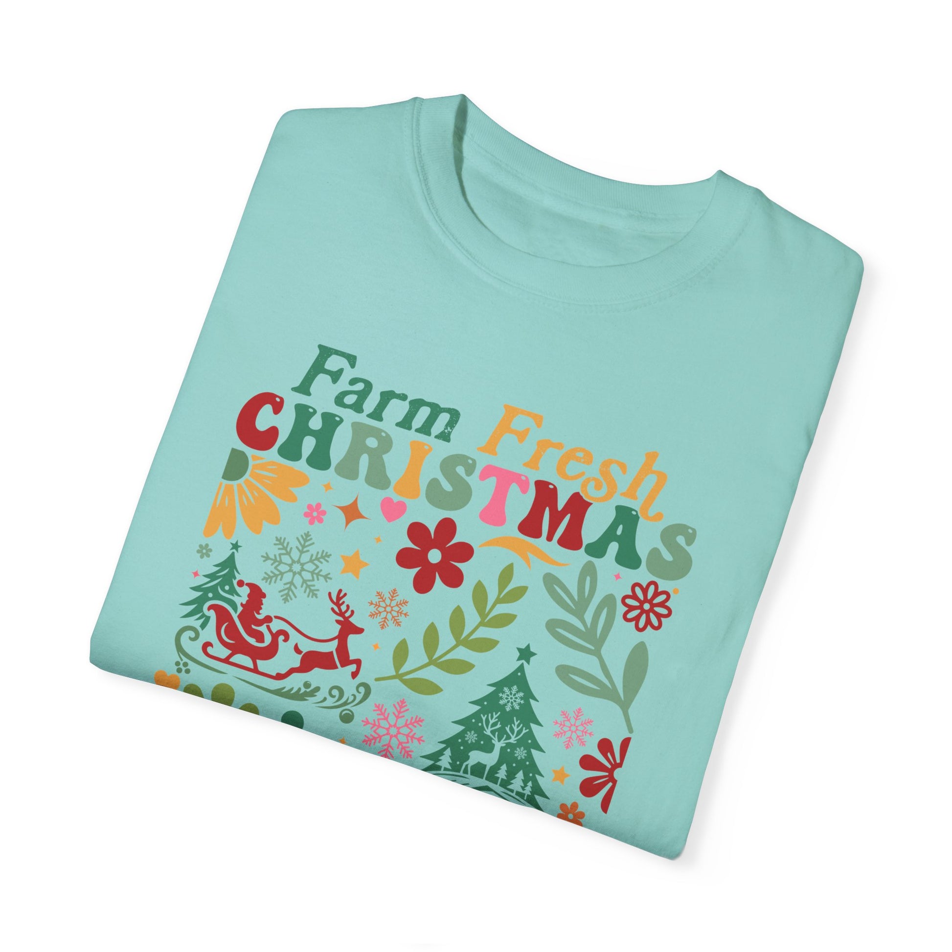 Farm Fresh Retro Christmas Unisex Comfort Color T-shirt