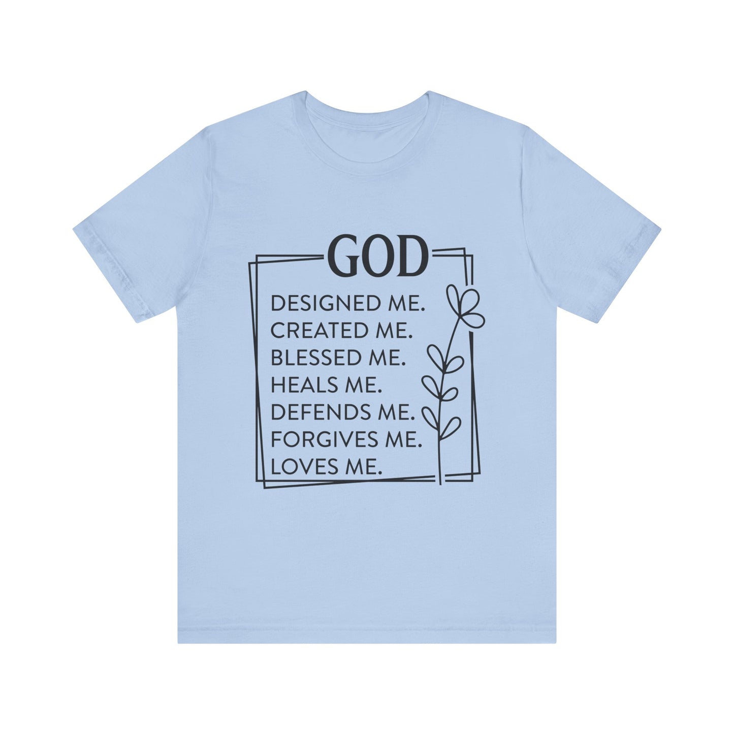 God Designed Me Jersey Short Sleeve Tee