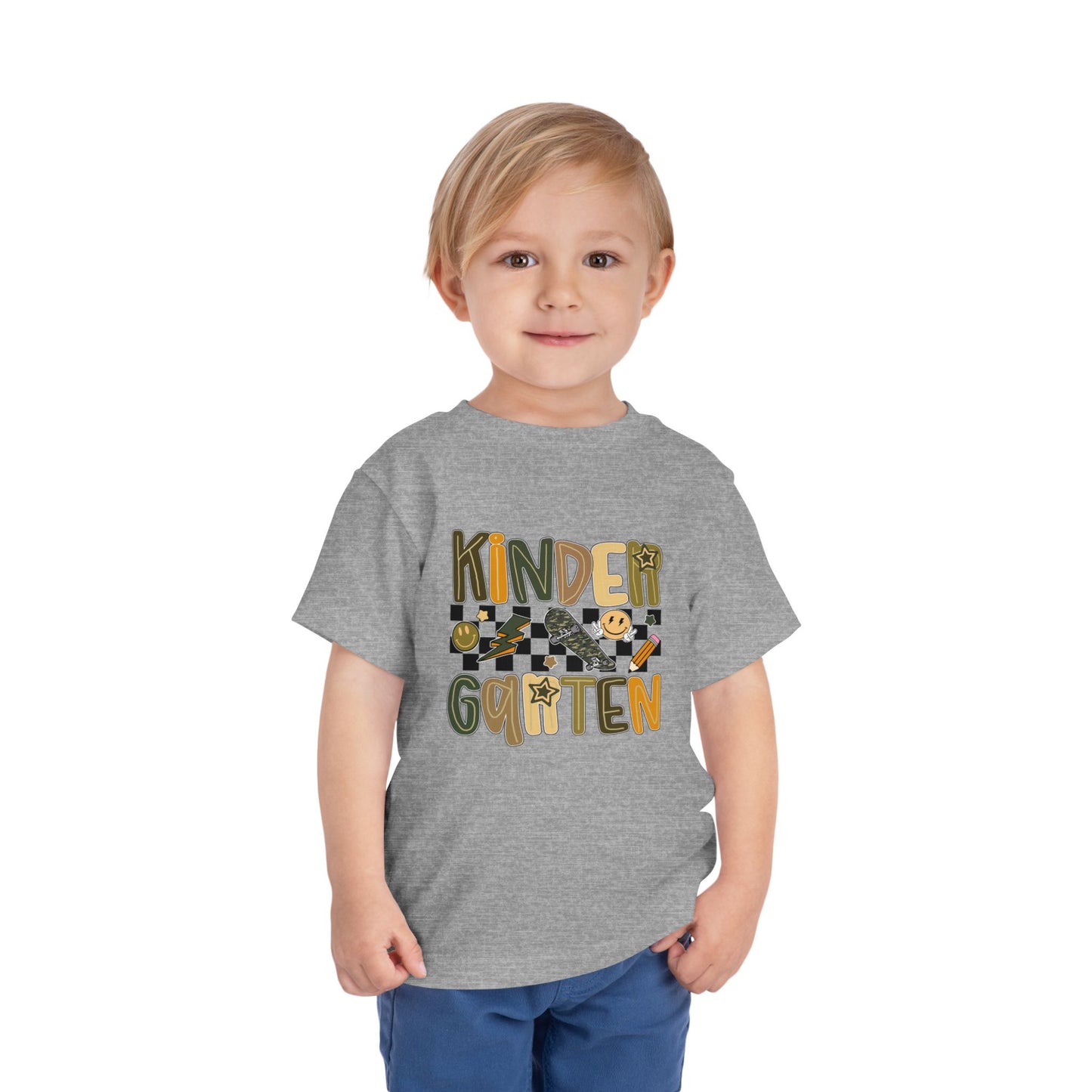 Kindergarten Vibes Toddler Tee, Cute Kids Shirt, Back to School Outfit, Fun Children’s Apparel, Birthday Gift