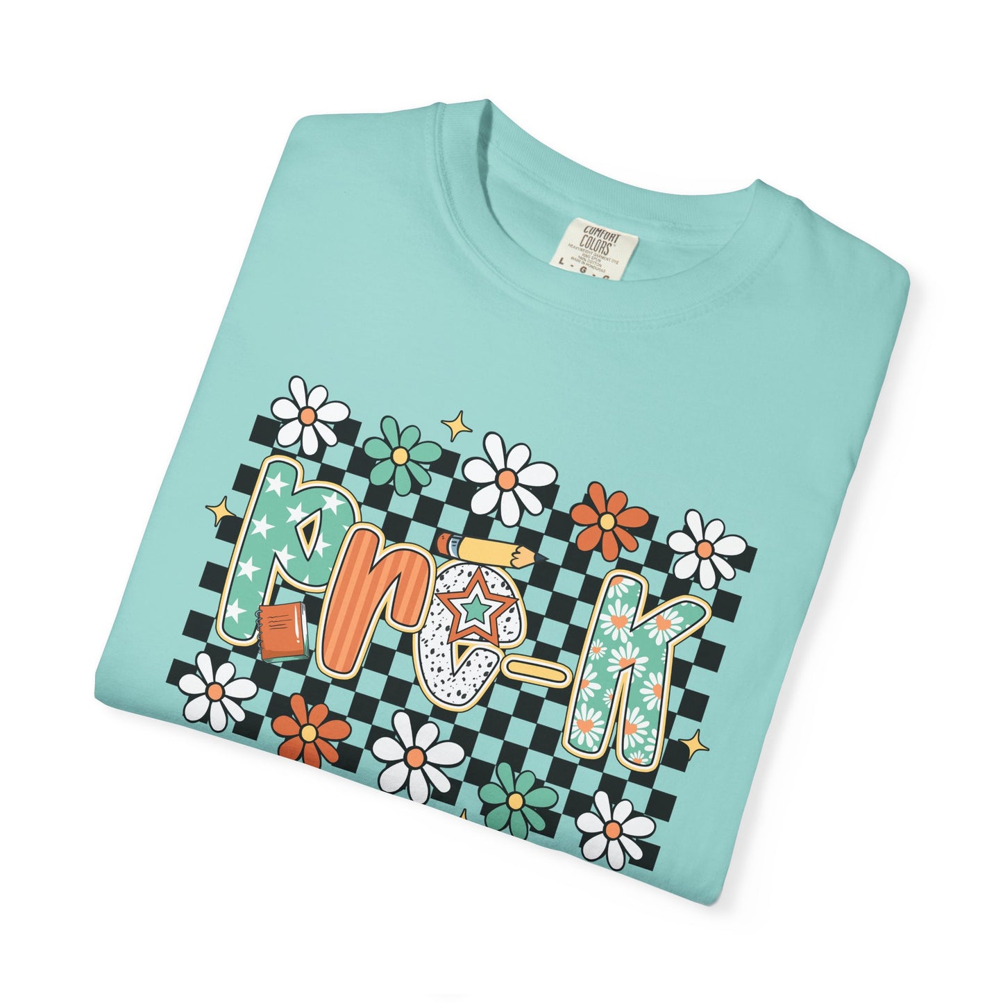 Prek Teacher Retro Shirt, Teacher Gift Tee, Unisex Garment-Dyed T-shirt, Teacher Appreciation Shirt