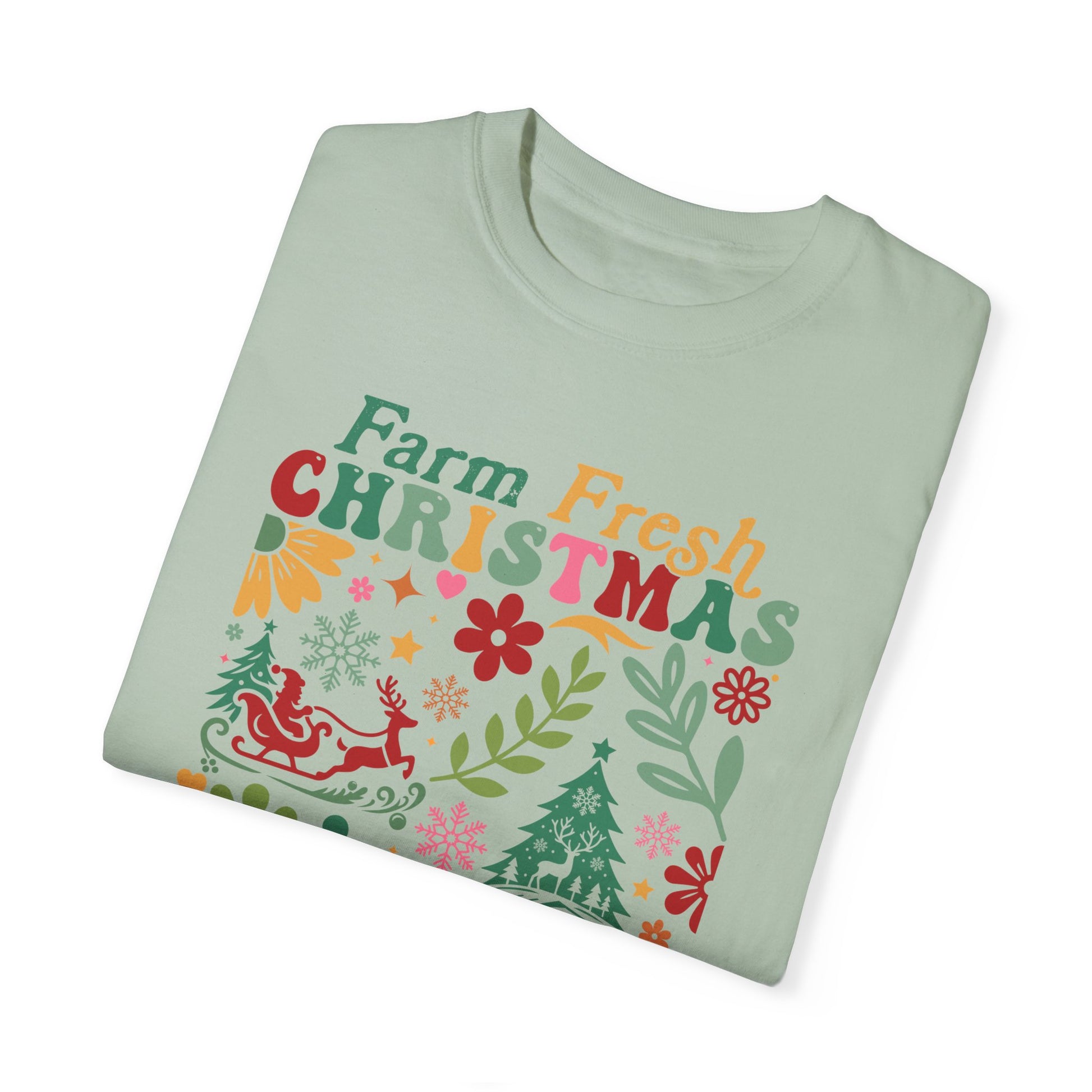 Farm Fresh Retro Christmas Unisex Comfort Color T-shirt