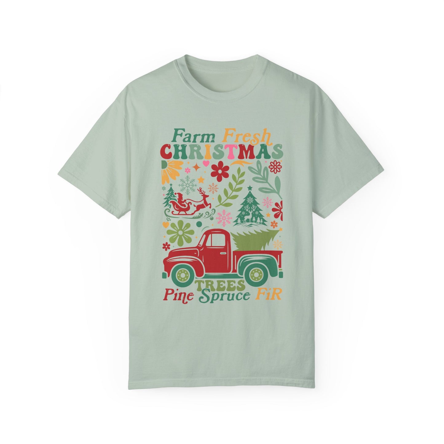 Farm Fresh Retro Christmas Unisex Comfort Color T-shirt