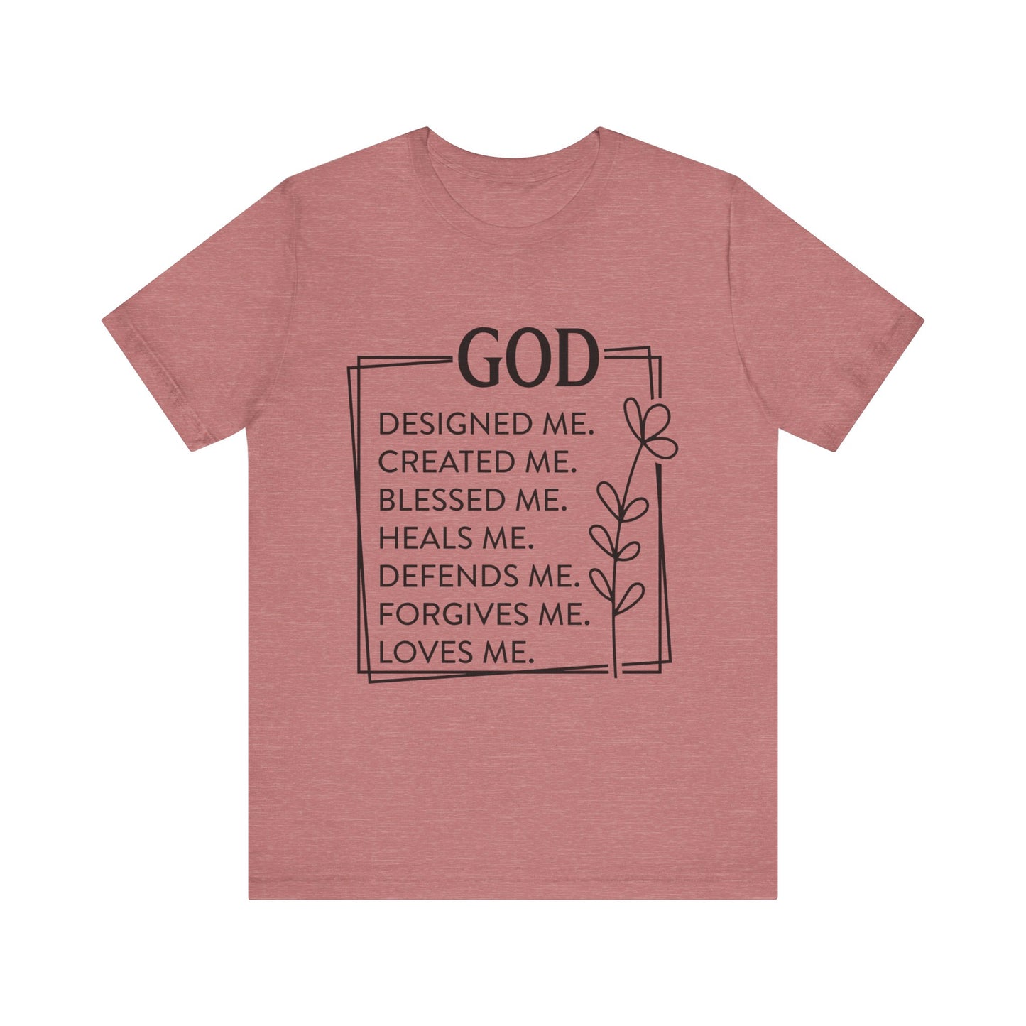 God Designed Me Jersey Short Sleeve Tee