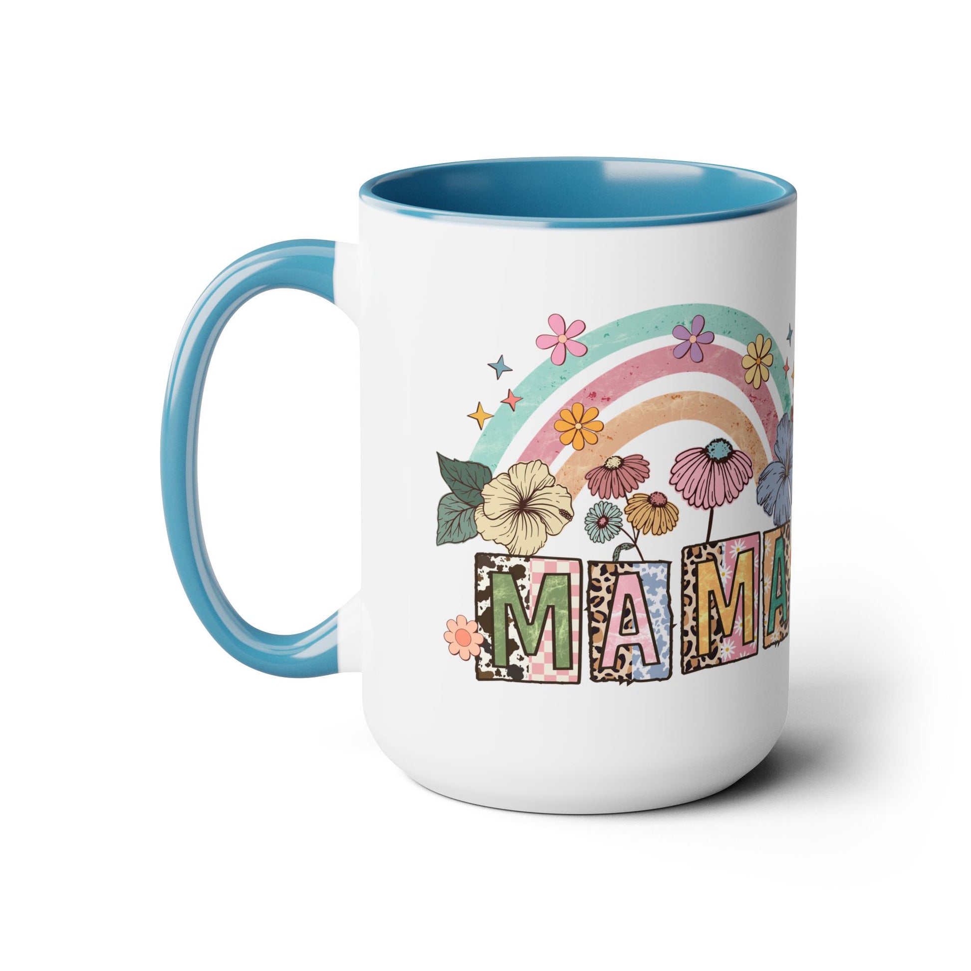 Mama Large Two-Tone Coffee Mugs, 15oz