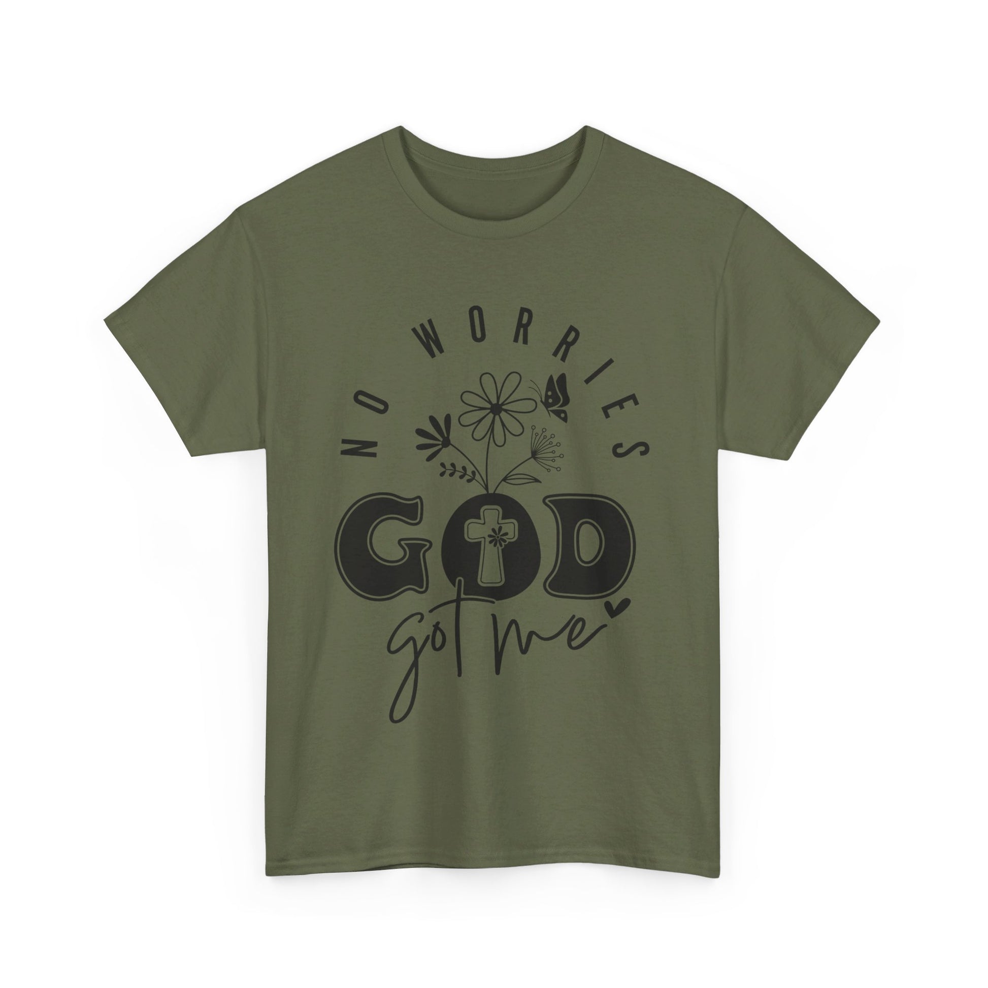No Worries God Got Me Cotton Tee