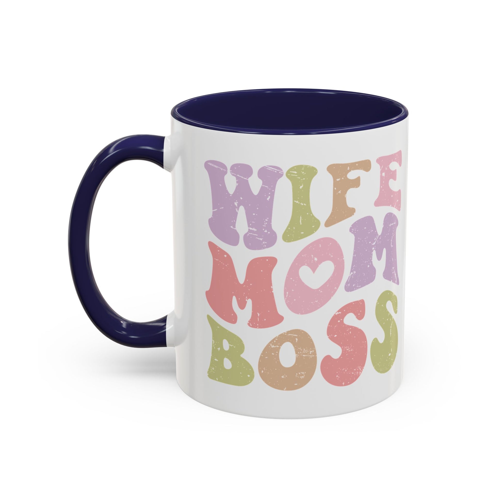 Wife Mom Boss Accent Coffee Mug, 11oz