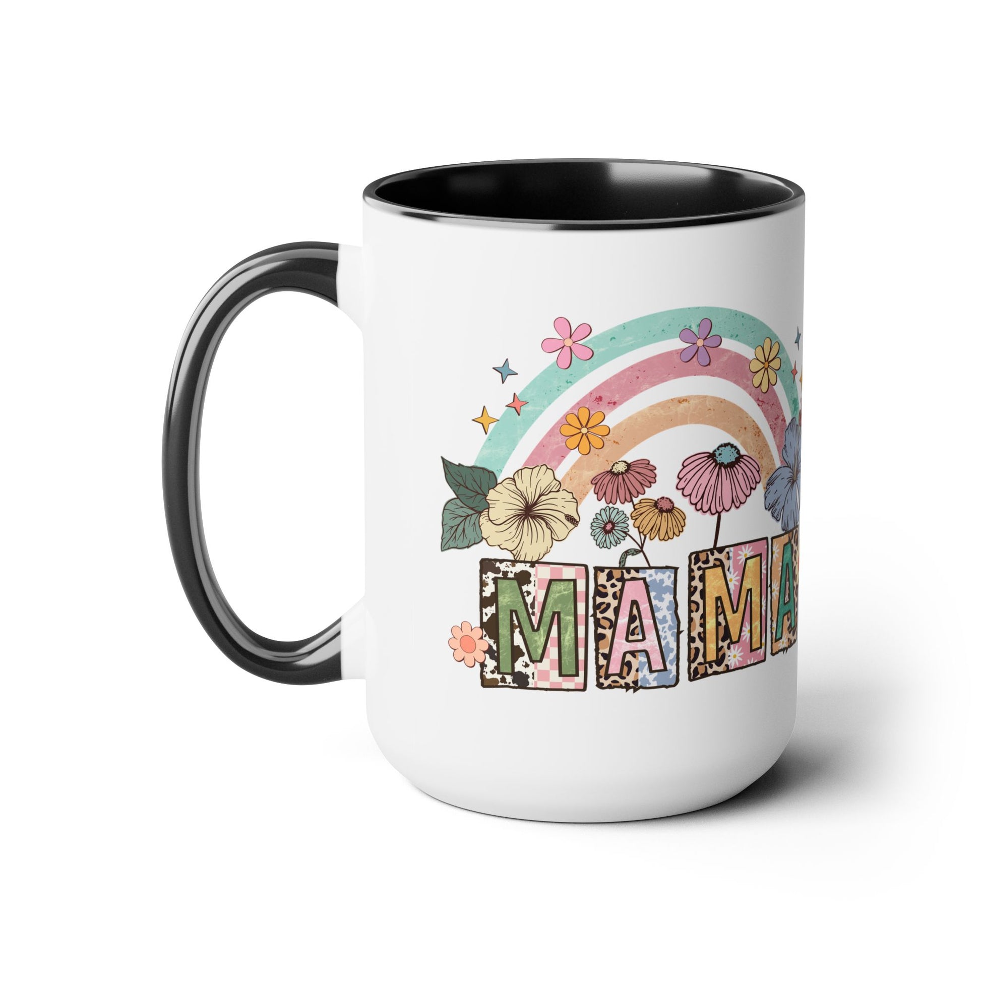 Mama Large Two-Tone Coffee Mugs, 15oz