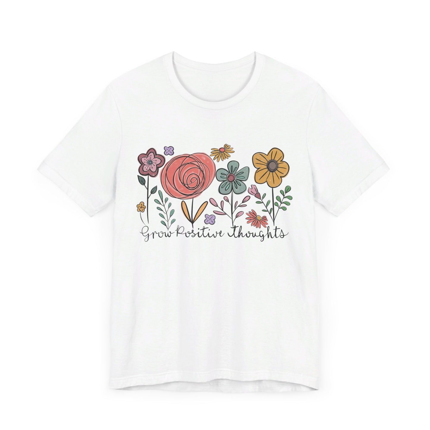 Grow Positive Thoughts Floral T-Shirt