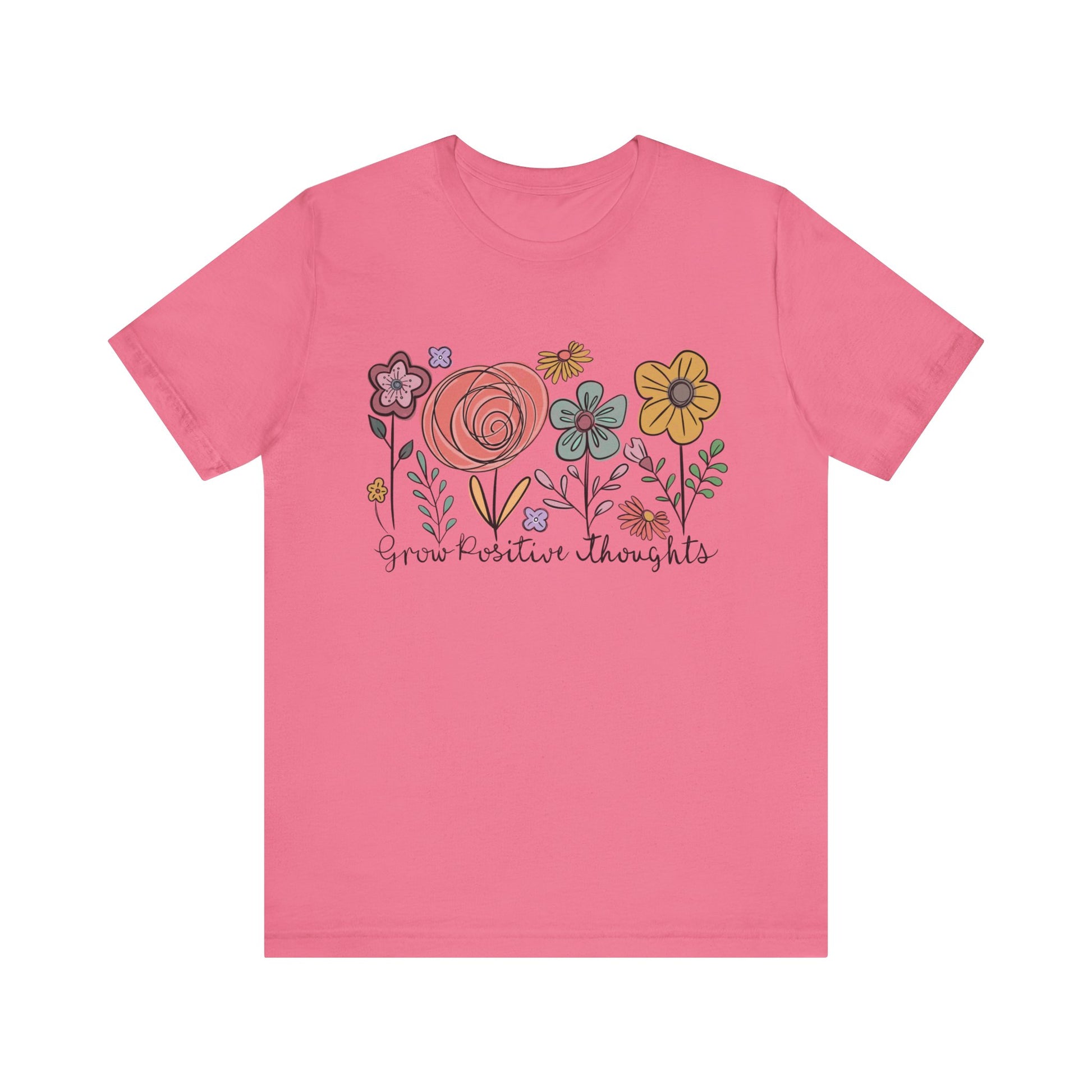 Grow Positive Thoughts Floral T-Shirt
