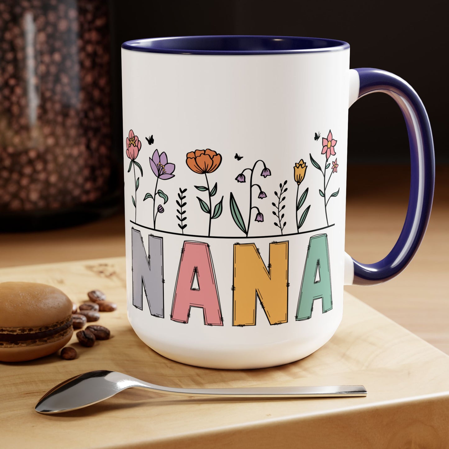 Nana Large Two-Tone Coffee Mugs, 15oz