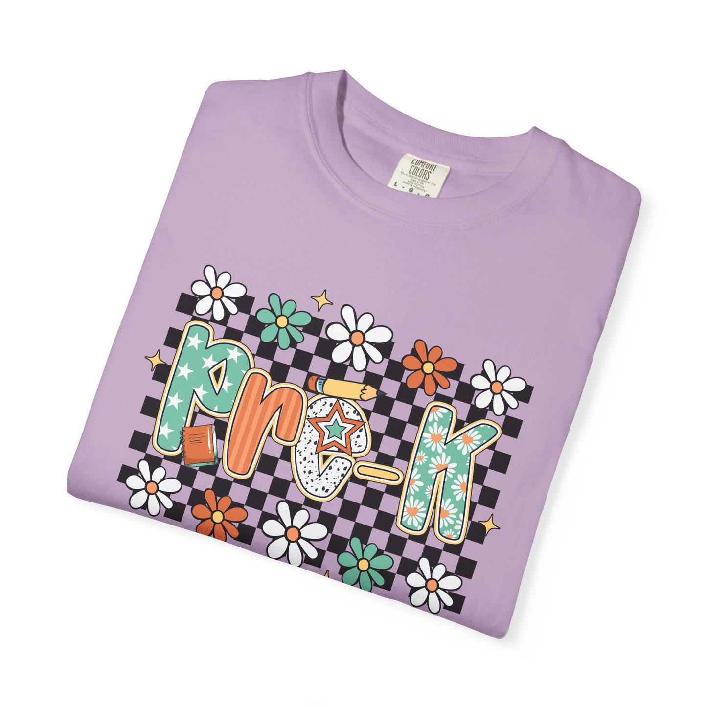 Prek Teacher Retro Shirt, Teacher Gift Tee, Unisex Garment-Dyed T-shirt, Teacher Appreciation Shirt