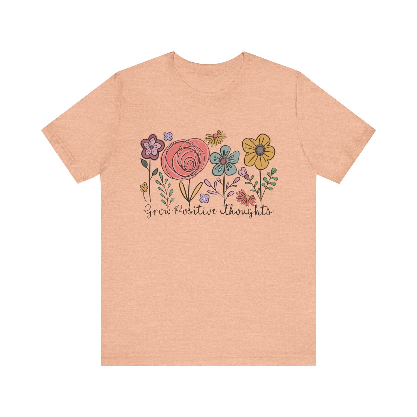 Grow Positive Thoughts Floral T-Shirt