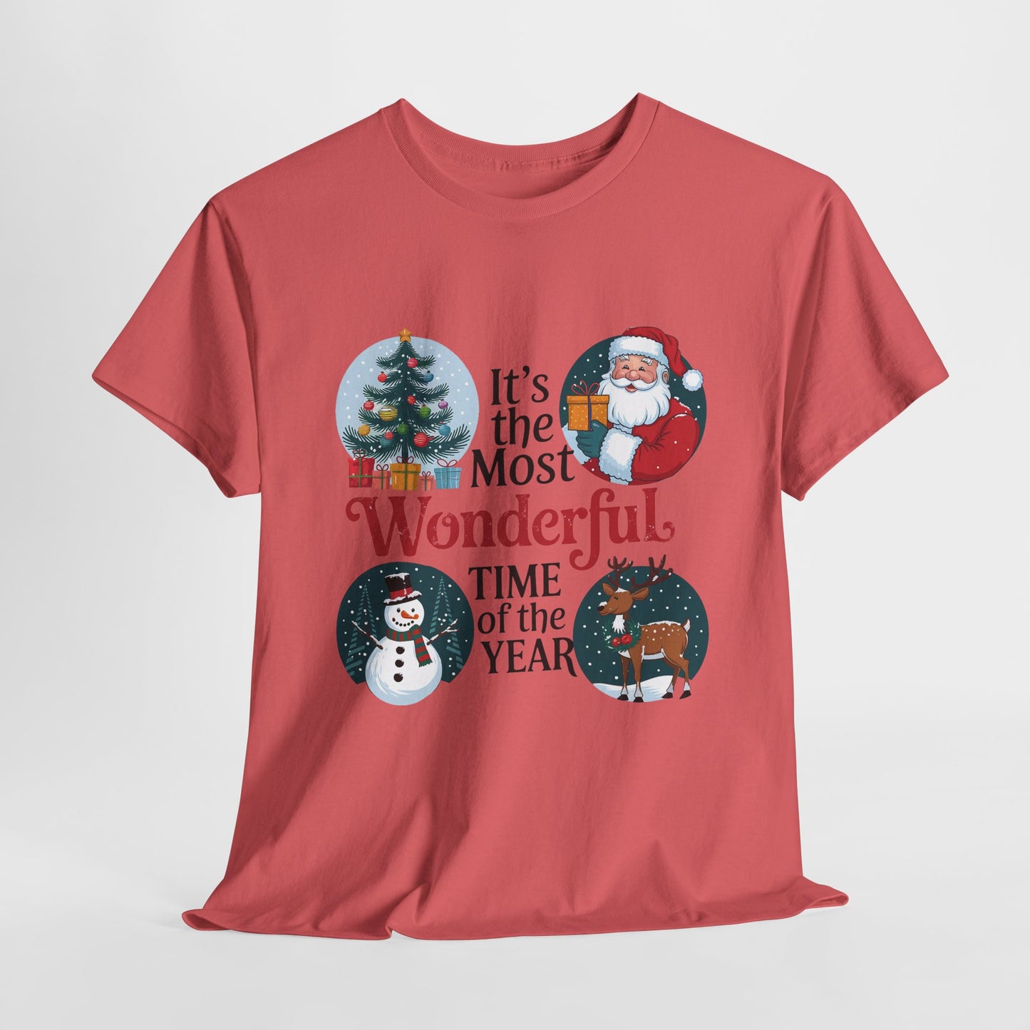 Retro Christmas Tee Unisex Heavy Cotton Tee/Retro Holiday Tee