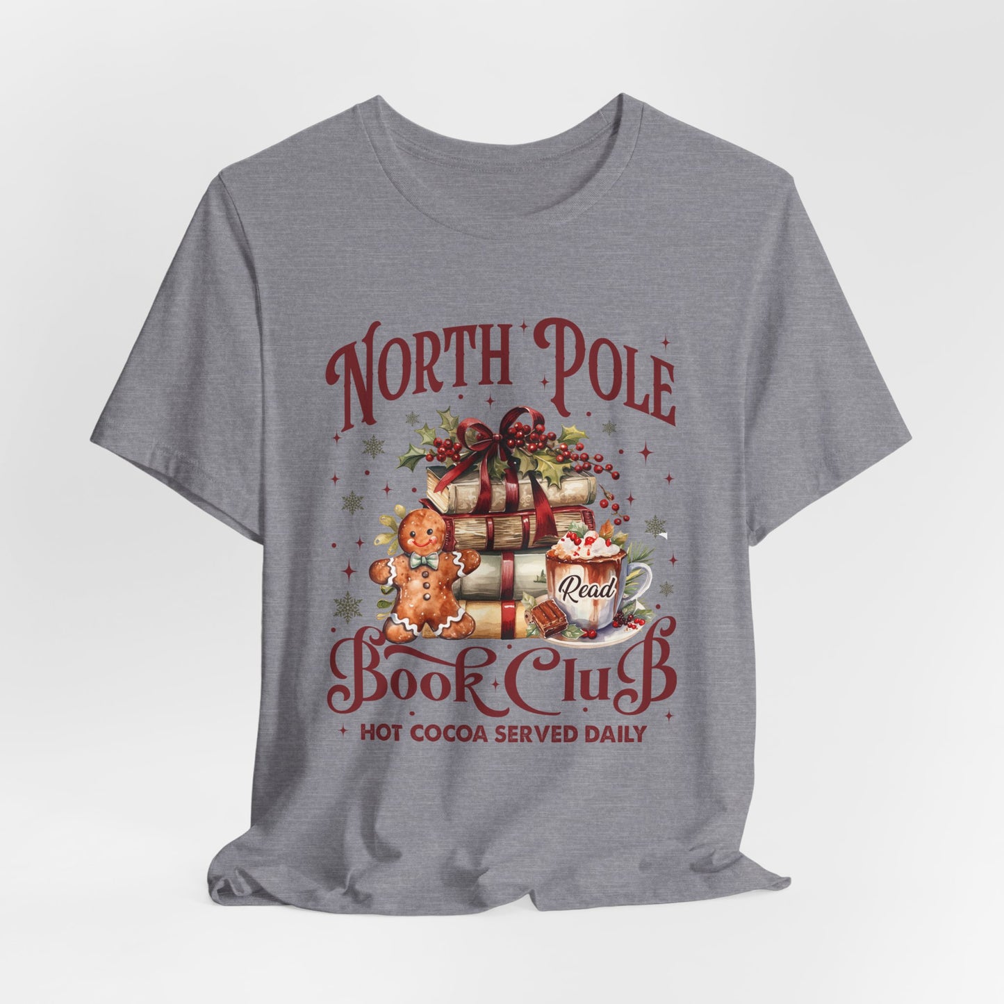 Christmas Bella Canvas Tee/North Pole T-Shirt/Reading t-shirt/Christmas Reading Tee/Book Club T-Shirt
