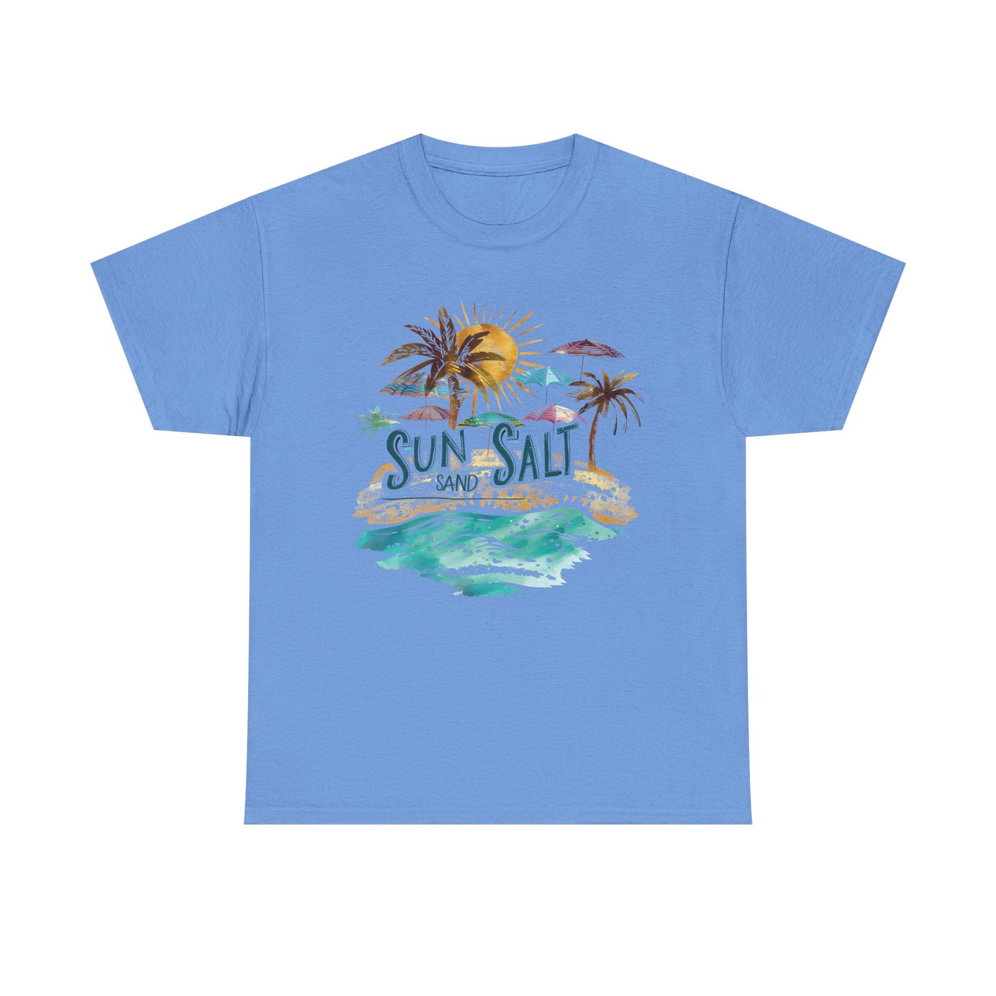 Sun, Salt & Sand Unisex Heavy Cotton Tee - Beach Lovers Shirt, Vacation T-Shirt, Summer Style