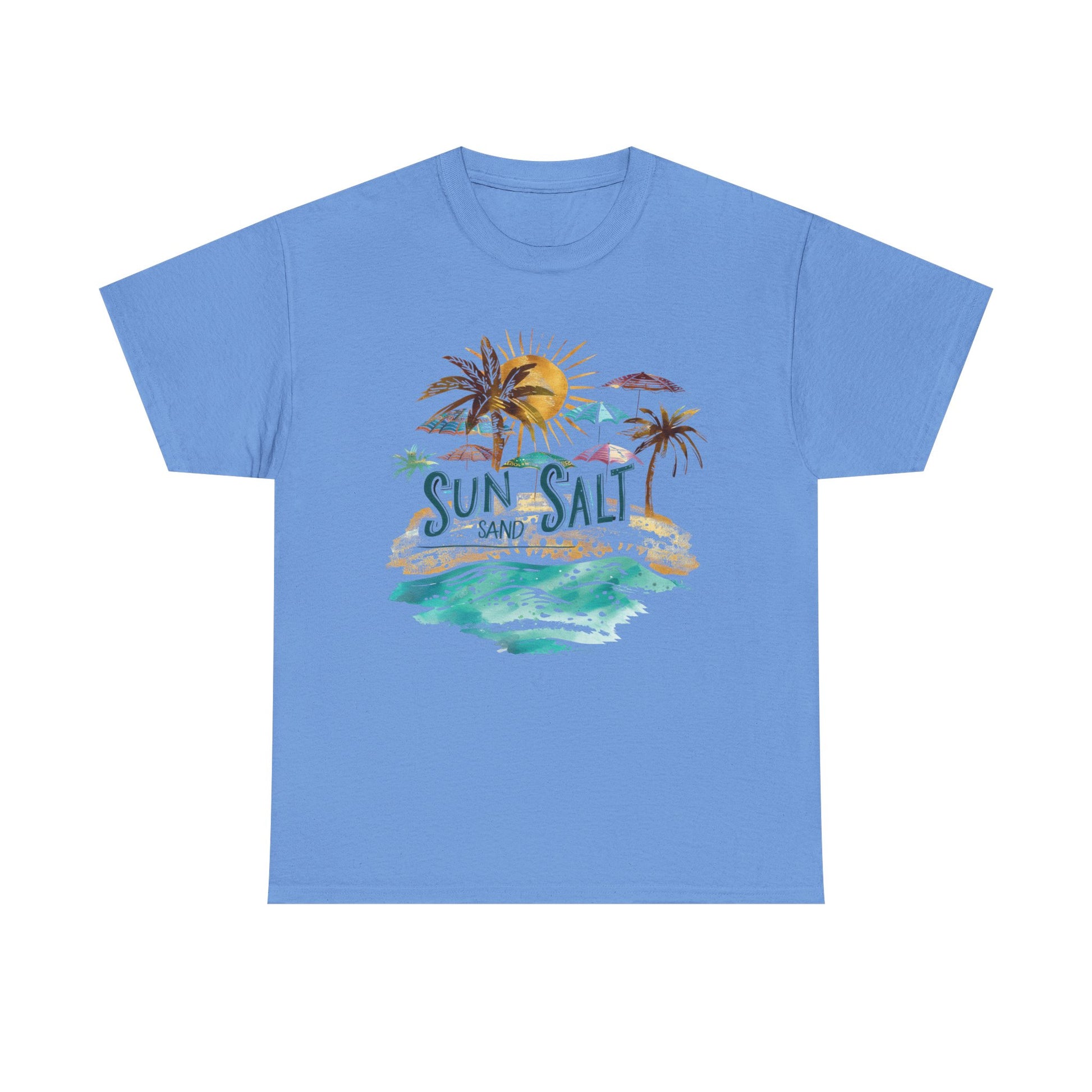 Sun, Salt & Sand Unisex Heavy Cotton Tee - Beach Lovers Shirt, Vacation T-Shirt, Summer Style