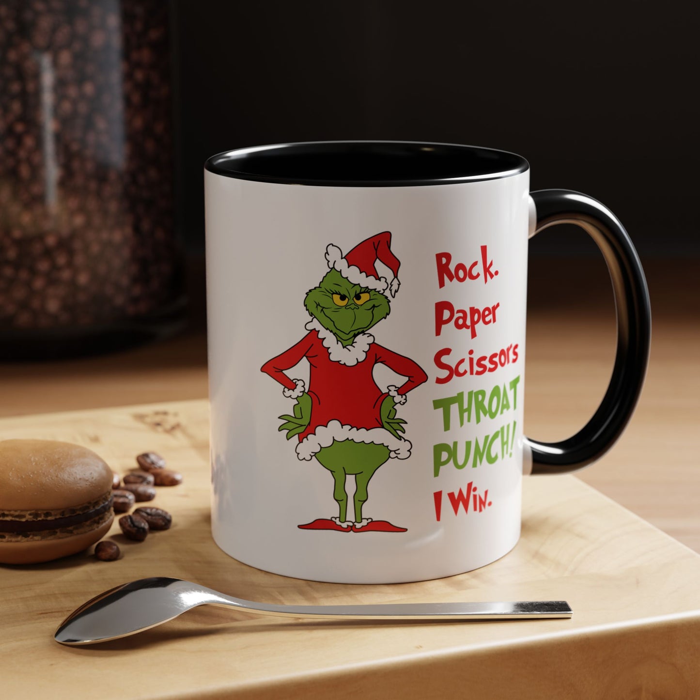 Grinch Accent Coffee Mug (11 oz) /Holiday Mug/ Holiday Coffee Mug/ Funny Holiday Mug