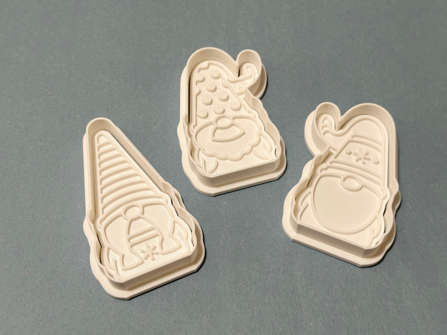 Christmas Gnomes cookie cutter/ stamp/ set of 3