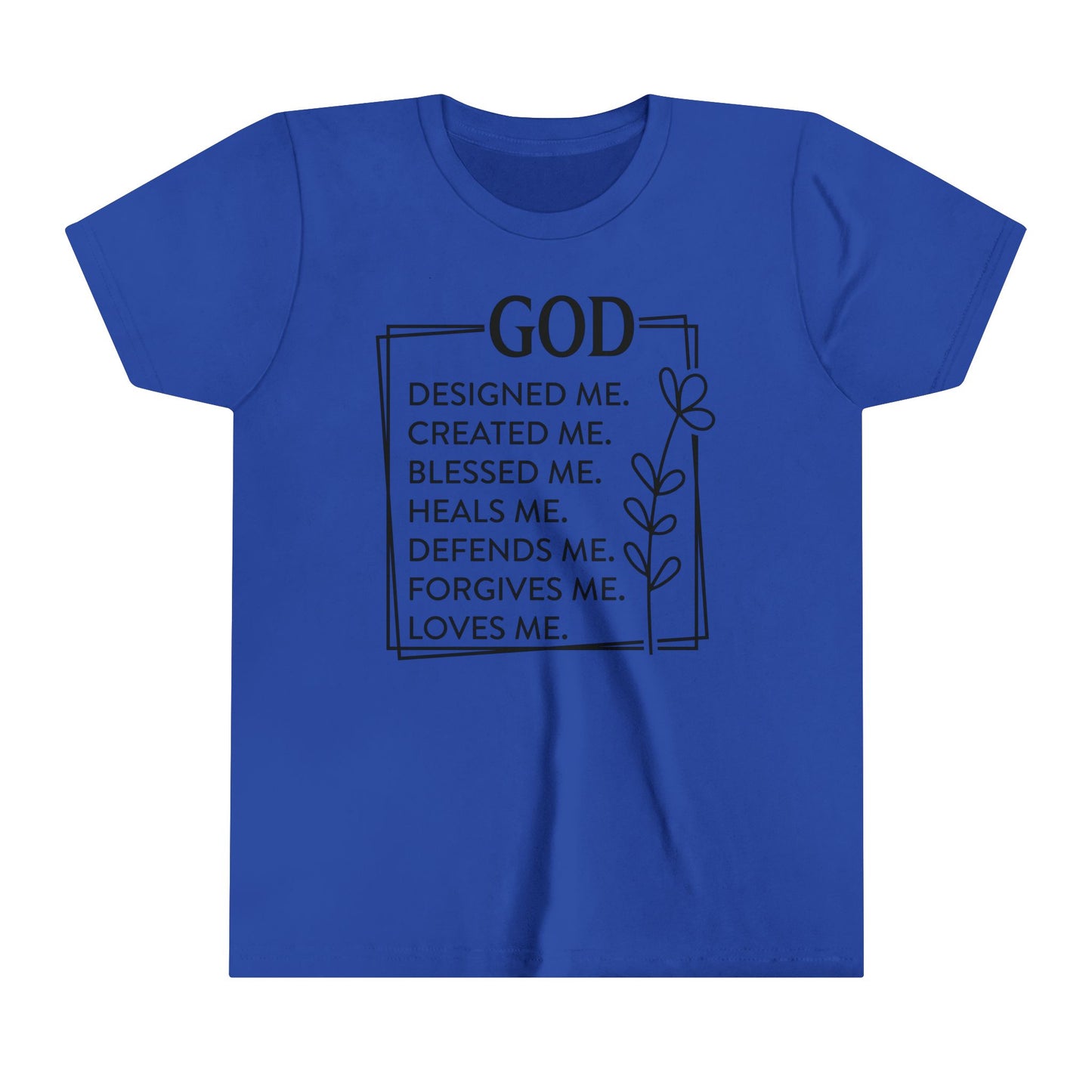 God Created Me Youth Short Sleeve Tee