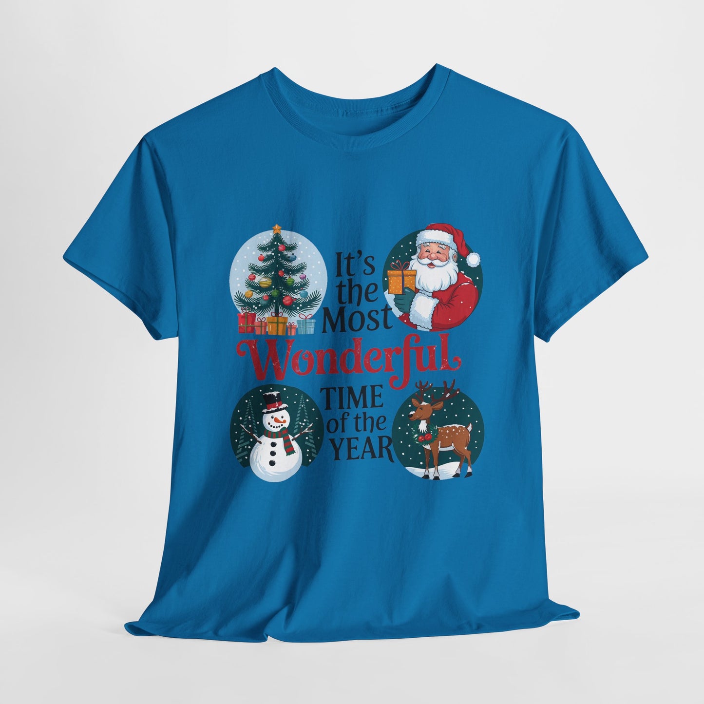 Retro Christmas Tee Unisex Heavy Cotton Tee/Retro Holiday Tee
