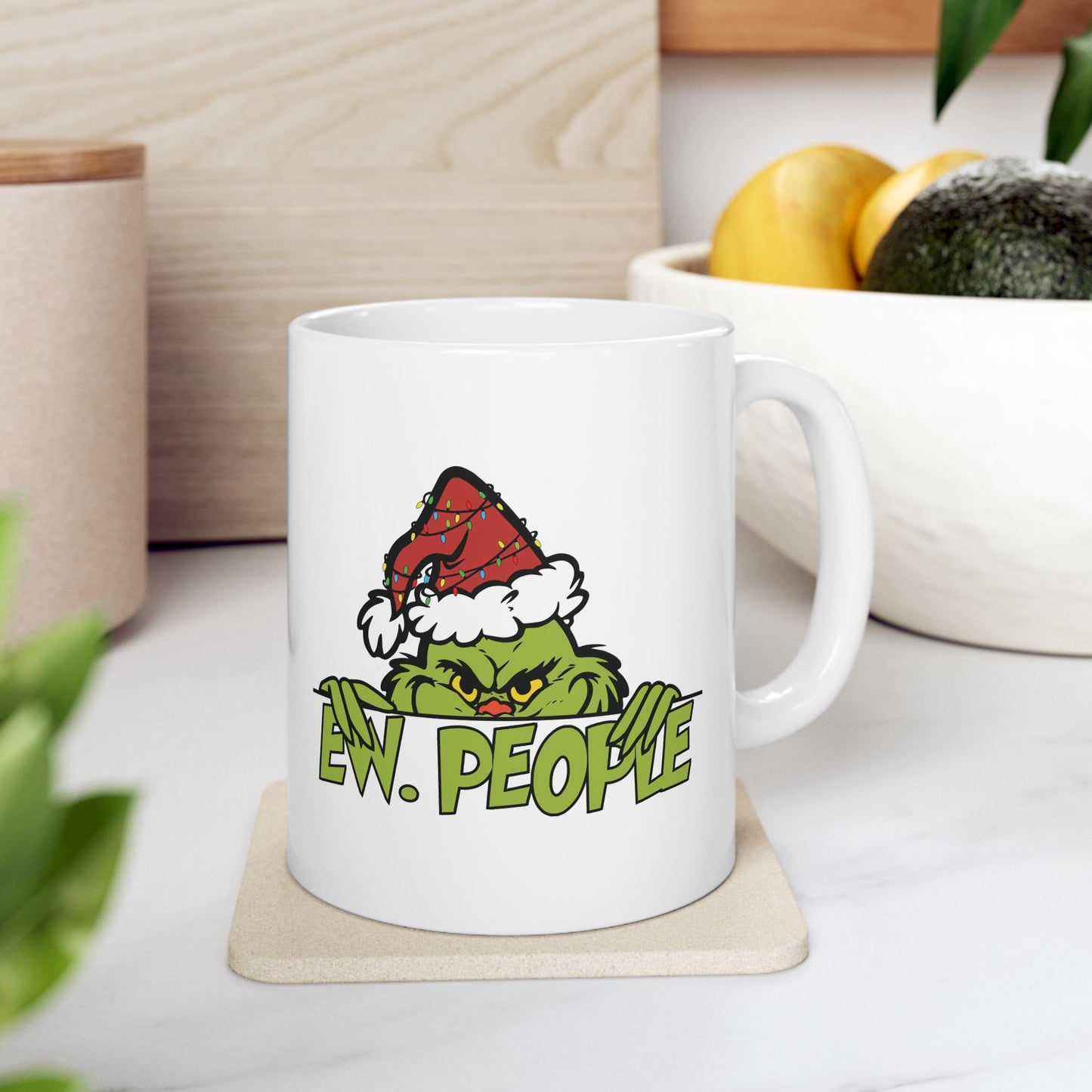 Ew. People Grinch Ceramic Mug, (11oz)