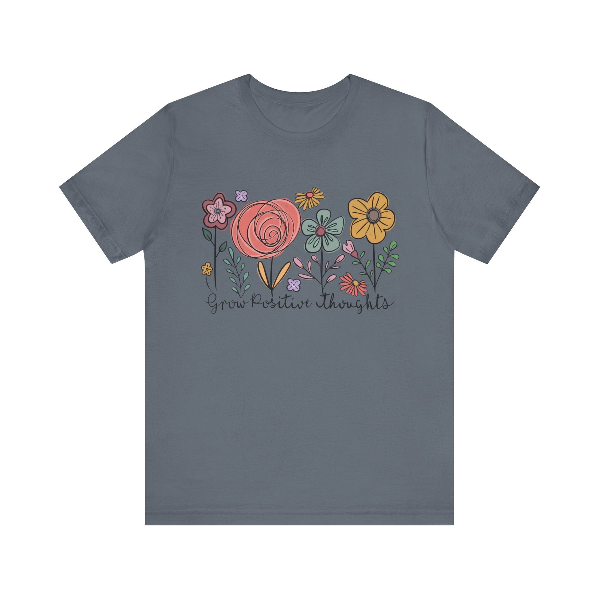 Grow Positive Thoughts Floral T-Shirt