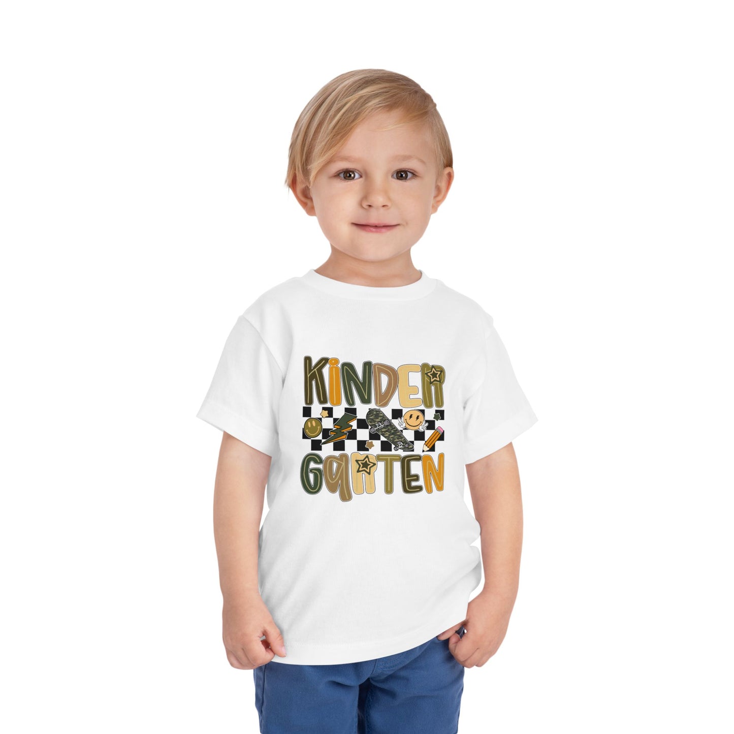Kindergarten Vibes Toddler Tee, Cute Kids Shirt, Back to School Outfit, Fun Children’s Apparel, Birthday Gift