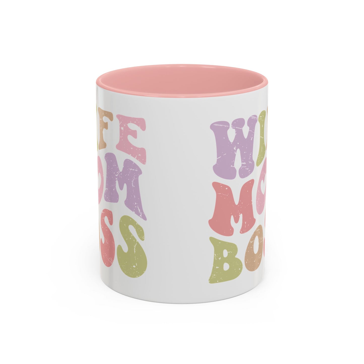 Wife Mom Boss Accent Coffee Mug, 11oz