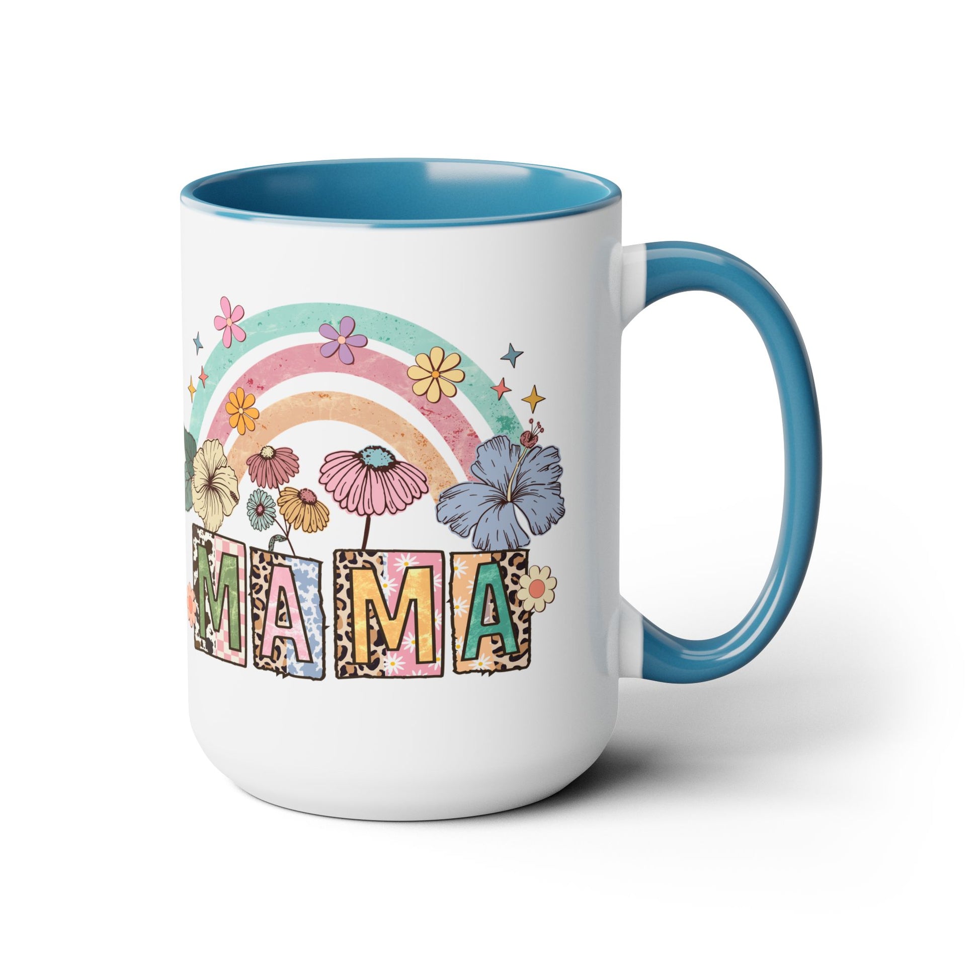 Mama Large Two-Tone Coffee Mugs, 15oz
