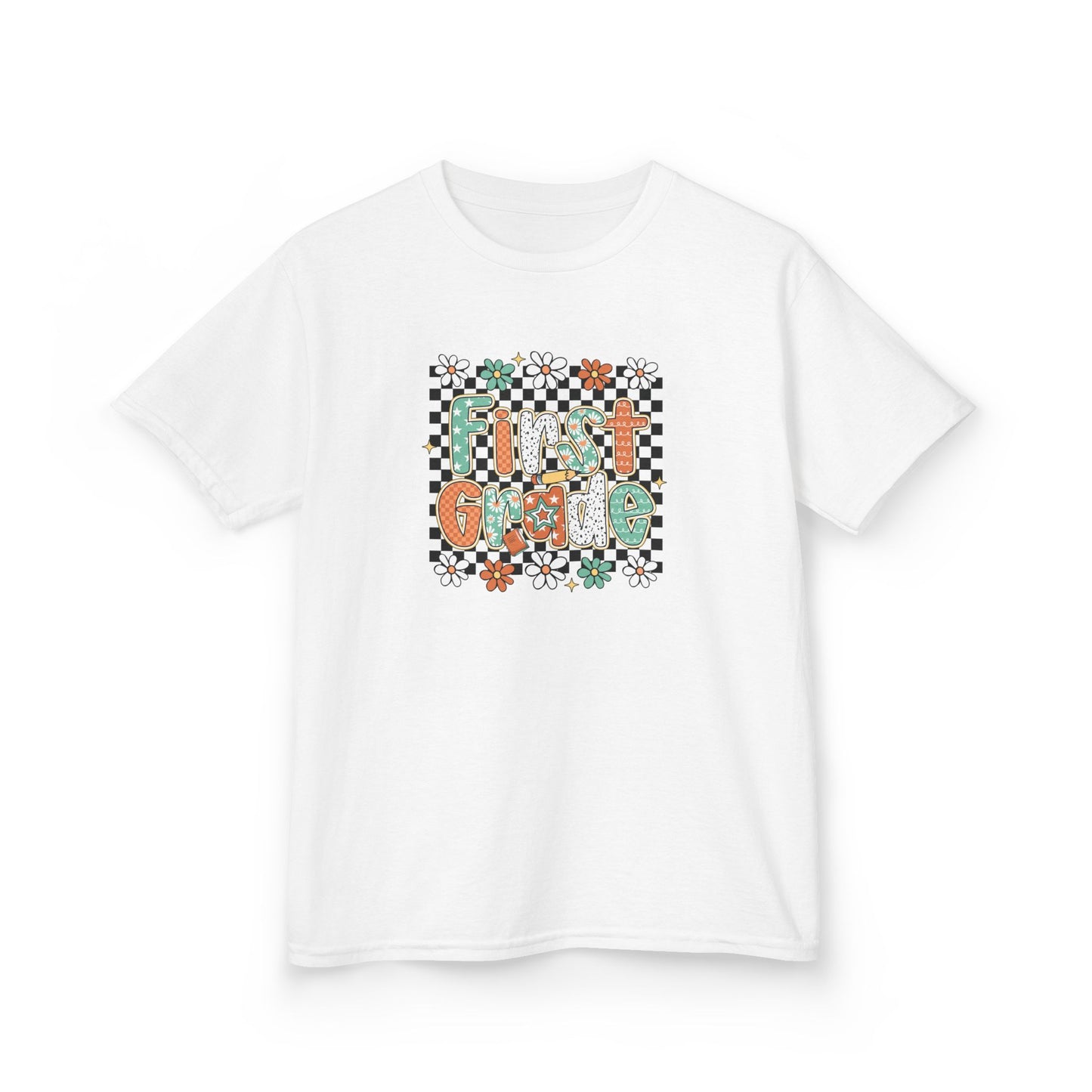 Youth First Grade Tee, Kids T-Shirt, Back to School Shirt, Educational Kids Clothing, Boys and Girls First Day of School Top