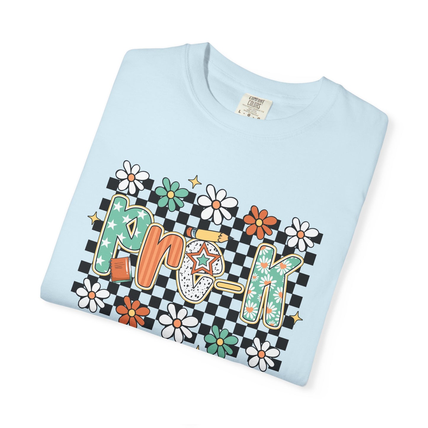 Prek Teacher Retro Shirt, Teacher Gift Tee, Unisex Garment-Dyed T-shirt, Teacher Appreciation Shirt