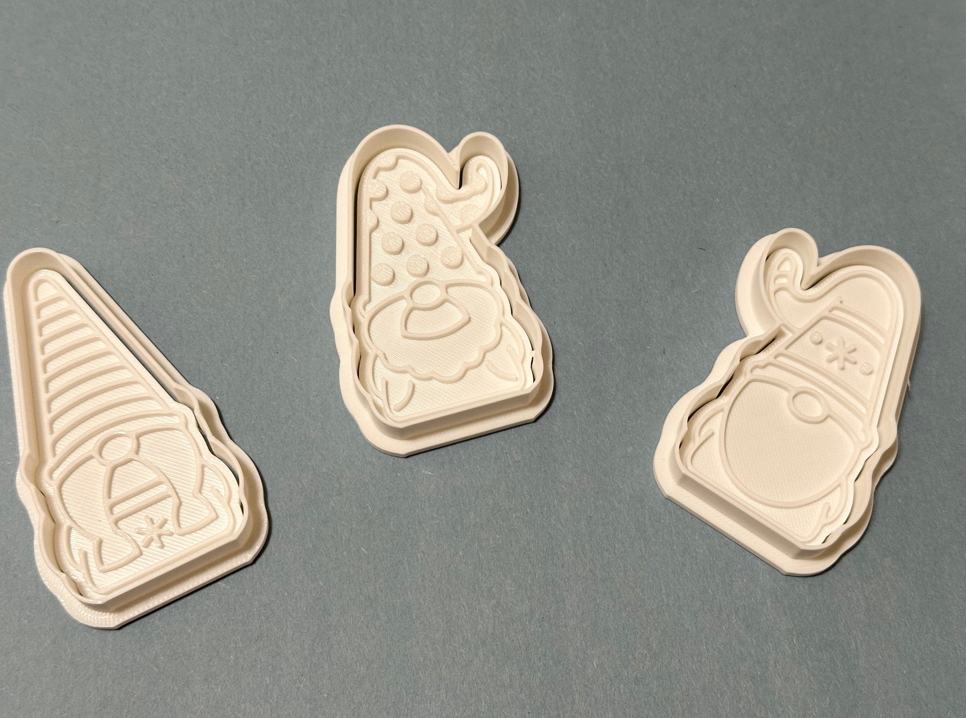 Christmas Gnomes cookie cutter/ stamp/ set of 3
