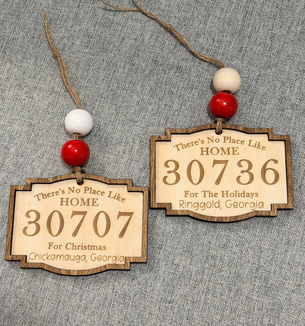 Custom Christmas Ornament, Zip Code City State, Engraved Christmas Ornament (1, for Christmas)