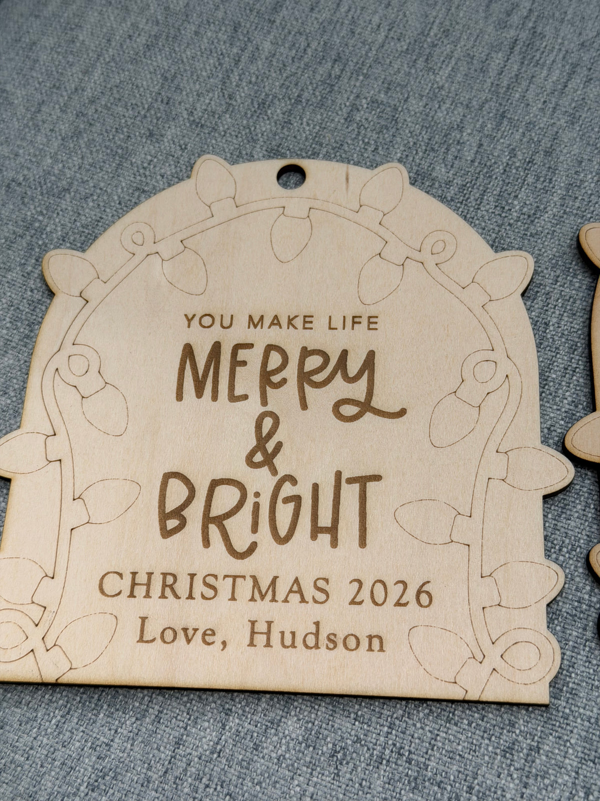 Custom Fingerprint Ornament, Christmas Ornament, Family Christmas Ornament