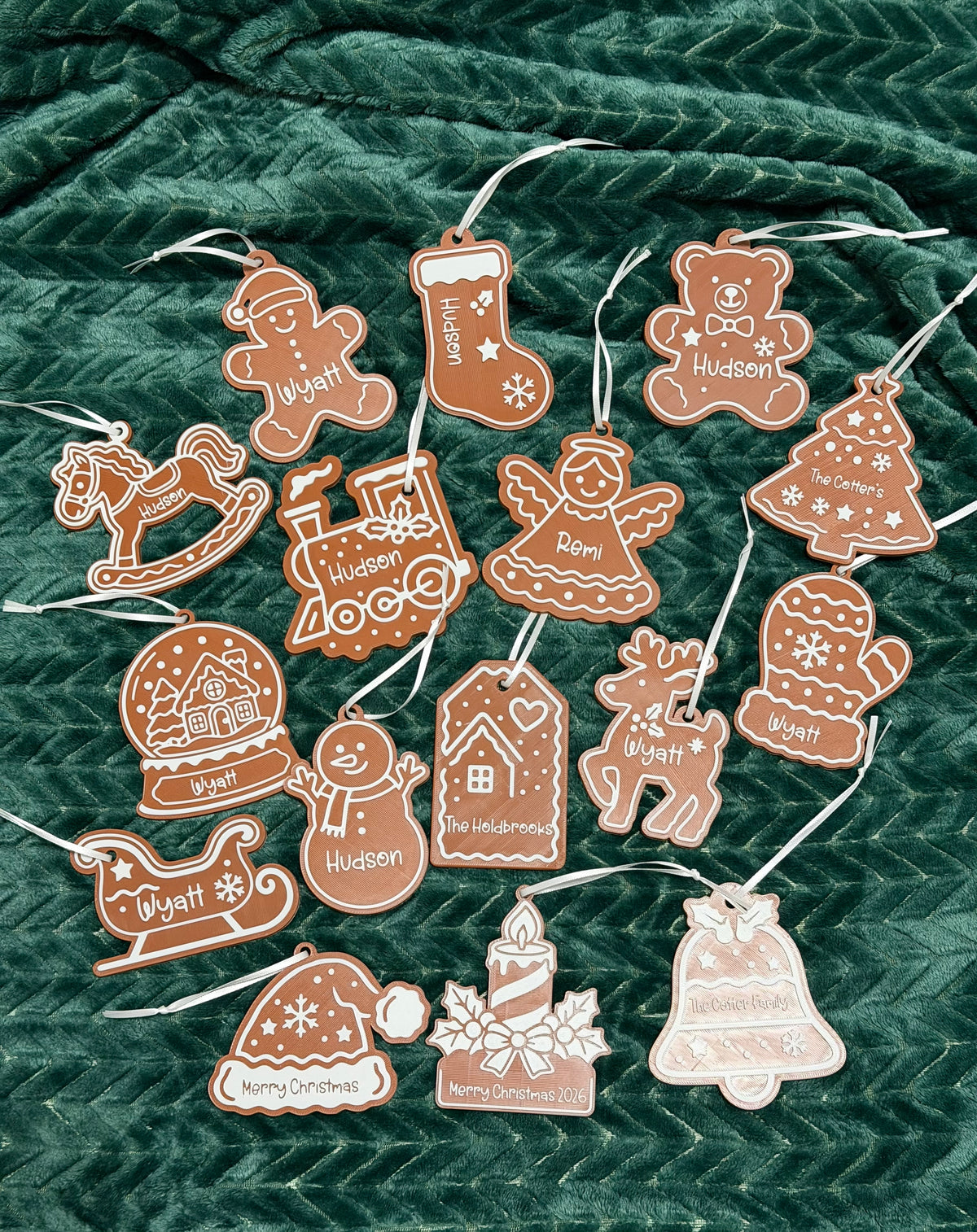 Personalized Gingerbread Christmas Ornament, Custom Made Christmas Ornament