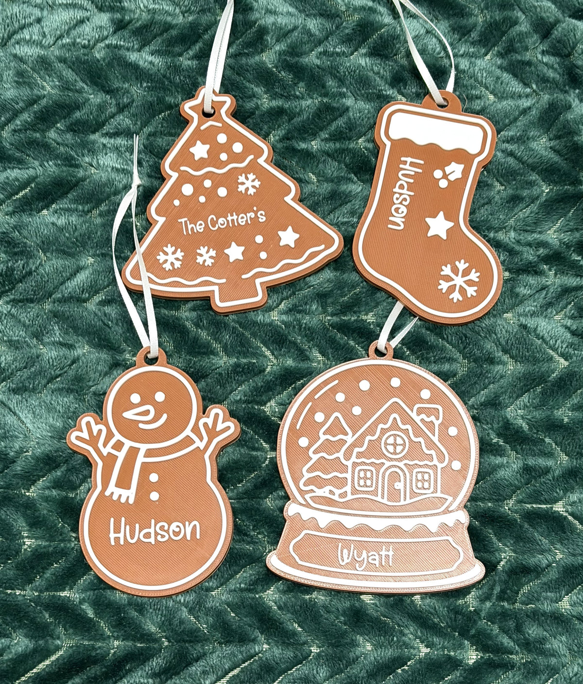 Personalized Gingerbread Christmas Ornament, Custom Made Christmas Ornament