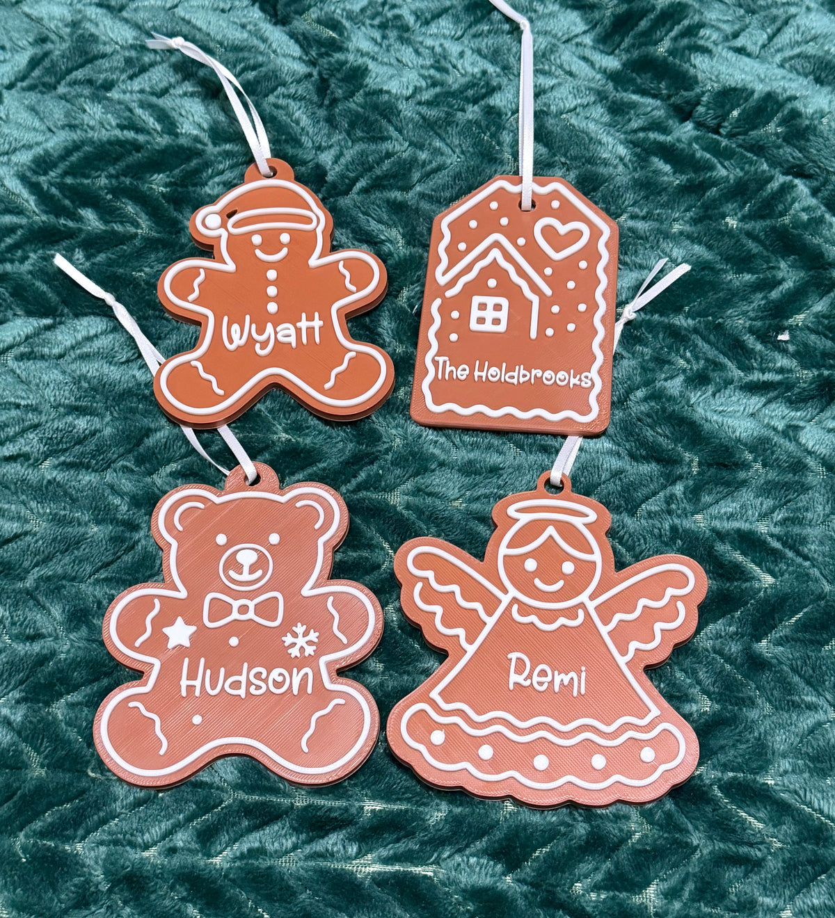 Personalized Gingerbread Christmas Ornament, Custom Made Christmas Ornament