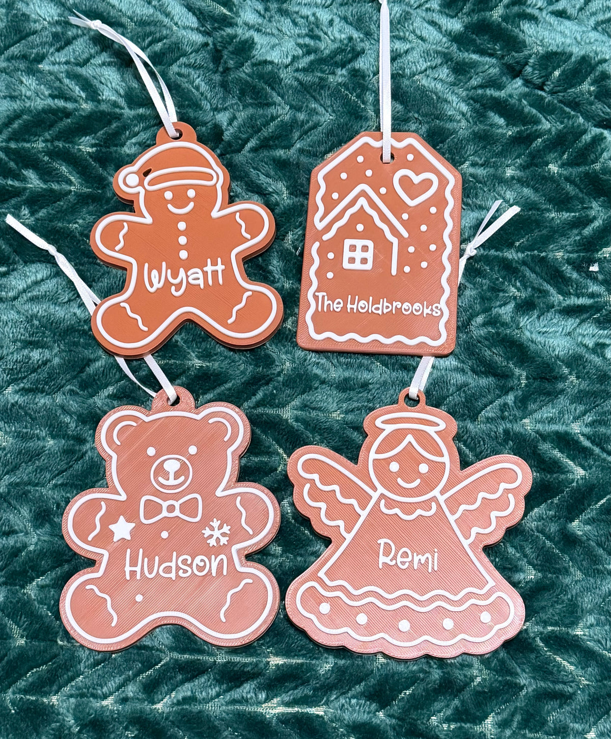 Personalized Gingerbread Christmas Ornament, Custom Made Christmas Ornament