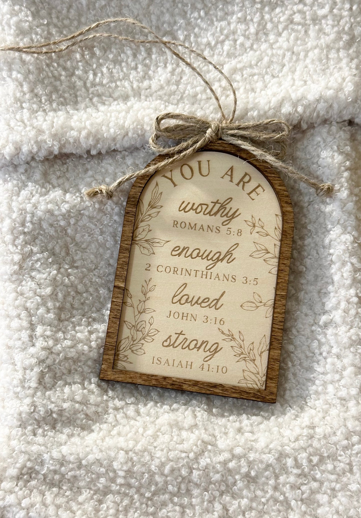 Bible Verse Christmas Ornament, Handmade Christmas Ornament, Christian Ornament