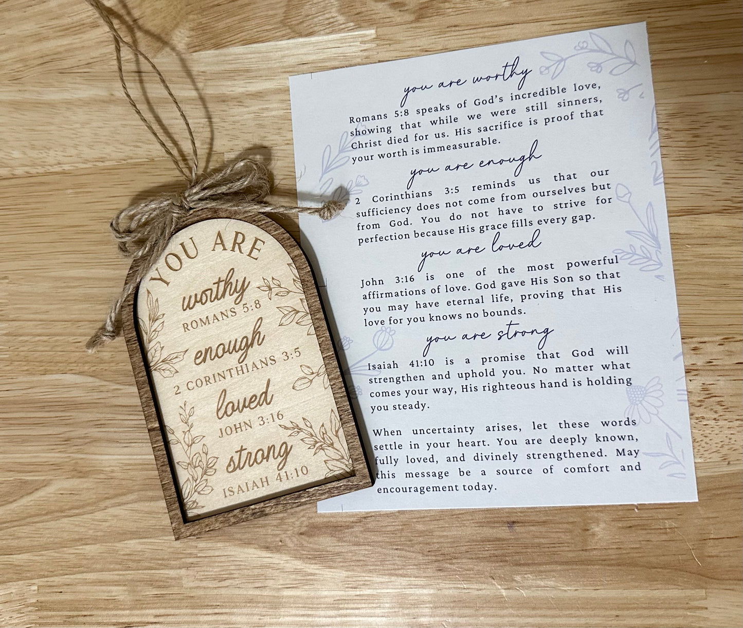 Bible Verse Christmas Ornament, Handmade Christmas Ornament, Christian Ornament