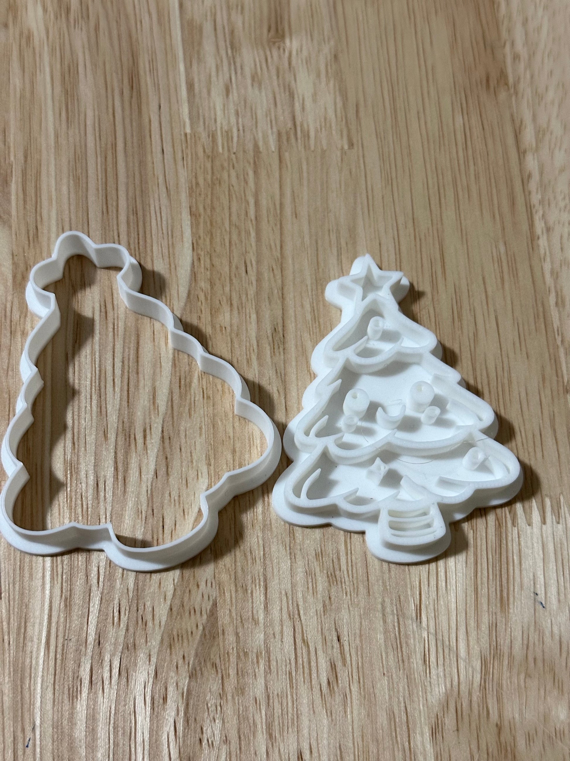 Christmas tree cookie cutter stamp, Christmas cookies, holiday cookie cutters