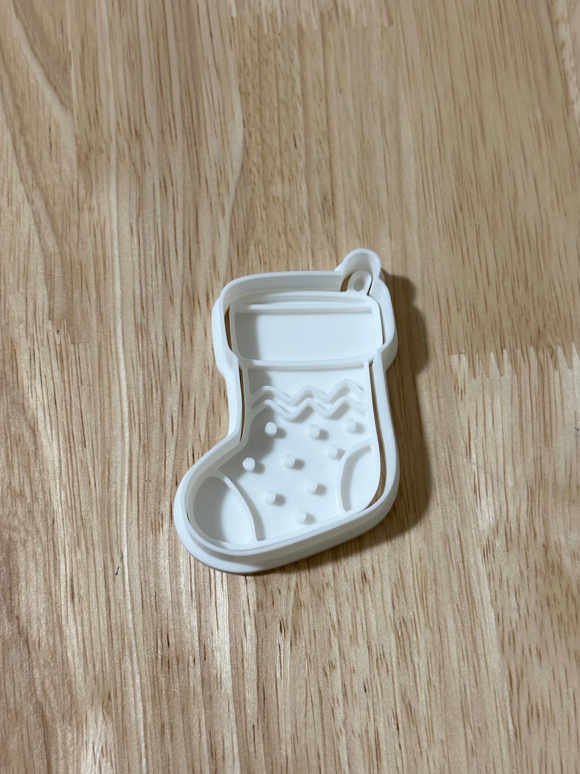 Christmas stocking cookie cutter stamp, Christmas cookies, holiday cookie cutters