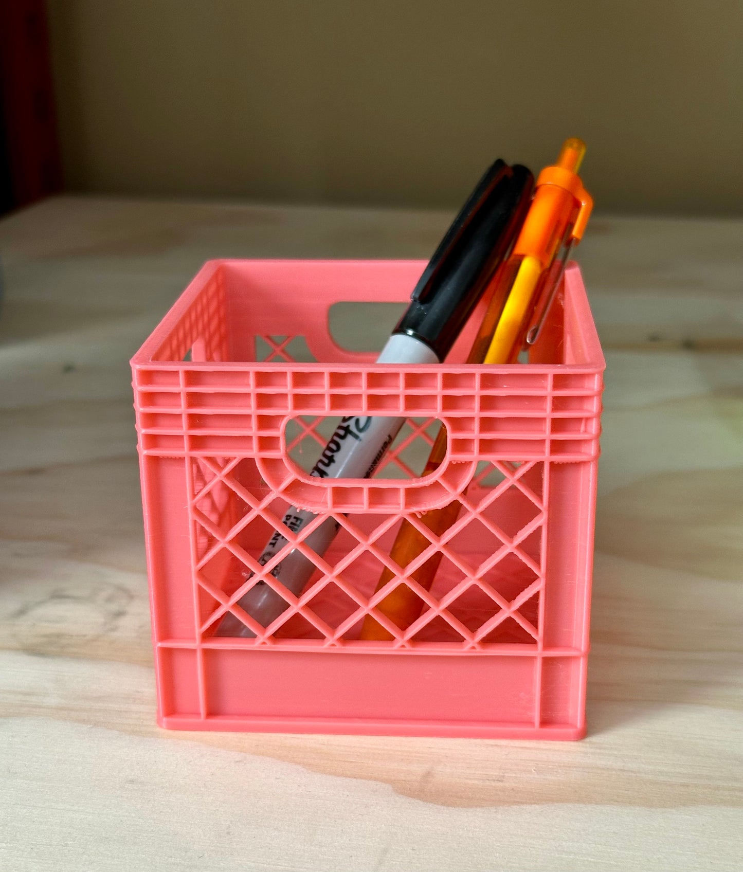 Mini Milk Crate/ pen holder/milk crate/ Desk Organization/Toy Storage/New colors