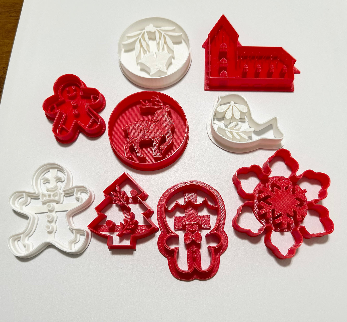Christmas cookie cutters/ stamp/ set of 10